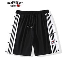 CHARLES JANG'S HAPPY HEART 查尔斯桃心 短裤男夏季重磅棉质休闲百搭男士五分裤宽松大码运动透气篮球中裤