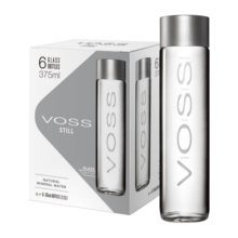 芙丝（VOSS）挪威进口饮用天然泉水(深层自流)375ml*6(玻璃瓶)礼盒装 健康佐餐