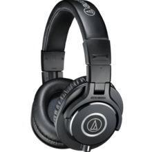 铁三角（Audio-technica）ATH-M40x 专业监听头戴式耳机 90度旋转式耳罩单耳监听