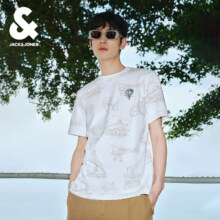 PLUS会员：JACK&JONES 杰克琼斯 夏季新款短袖T恤合集 （门店款）本白色