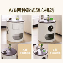 DeRUCCI 慕思 奶油风实木猫窝茶几小户型客厅家用宠物店圆形网红轻奢艺术小茶几
