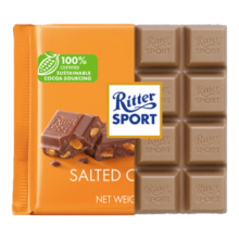 plus会员、需首购、概率券:瑞特滋（RITTER SPORT）盐味焦糖夹心牛奶巧克力100g