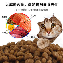 Mr.Tom/汤姆先生 汤姆先生 MR.TOM猫粮幼猫成猫通用鲜肉无谷冻干粮 鸡肉鲜奶+鸡肉双拼粮（超实惠装 1斤装500g