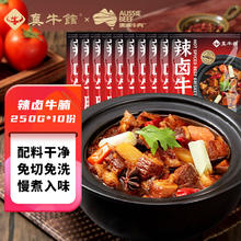 zenew 真牛馆 精修牛腩牛肉炖煮红烧烤火锅食材 辣卤牛腩 2.5kg /10包