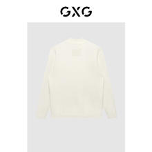 GXG 男装商场同款费尔岛系列白色低领毛衫2022年冬季新品