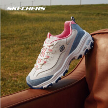 斯凯奇（Skechers）奶茶熊1代丨夏季女鞋运动鞋缤纷撞色新款复古增高老爹鞋休闲鞋潮 蓝莓甜酒/NTBL 37