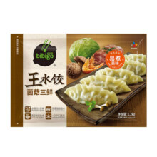 必品阁 bibigo 王水饺 菌菇三鲜1200g 约48只