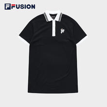 FILA 斐乐 FUSION斐乐潮牌连衣裙女夏季休闲时尚宽松简约长裙POLO裙子