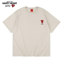 CHARLES JANG'S HAPPY HEART 查尔斯桃心 cleanfit 双心基础款纯棉T恤 428962T