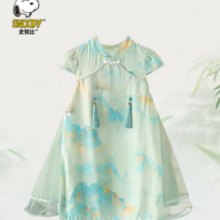 SNOOPY 史努比 女童国风汉服连衣裙旗袍裙