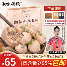 潮味码头 潮汕牛肉丸火锅套餐1.13kg
