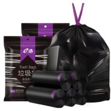 PLUS会员:e洁 自动收口垃圾袋 黑色 45cm*50cm*2卷 共60只