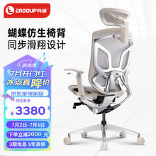 ERGOUP 有谱 蝴蝶2.0旗舰 人体工学电脑椅 灰框灰网