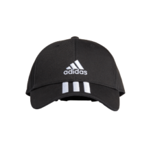 adidas 阿迪达斯 经典三条纹运动遮阳棒球帽子男女阿迪达斯官方 黑色/白 OSFM