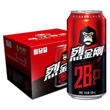 京东百亿补贴、PLUS会员：珠江啤酒（PEARL RIVER）28°P 500mL 12罐 整箱装
