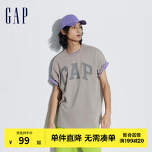 Gap 盖璞 男士简约基础款圆领纯棉短袖T恤