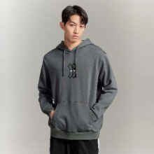 GXG 秋冬简约字母印花男宽松舒适连帽卫衣男