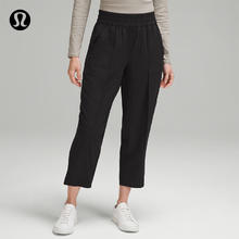 lululemon 丨Front-Pleat 女士前侧压褶收腿长裤 LW6CUHS 黑色