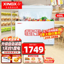 XINGX 星星 冰柜商用一级能效 超市厨房雪糕保鲜单温冷柜 400升商用冷柜 400R