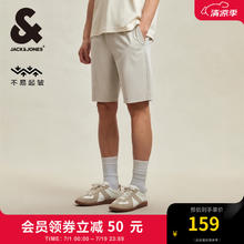 杰克琼斯 夏季立体字母胶印百搭舒适休闲短裤 C45沙色/黑色