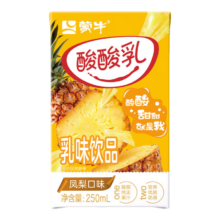 再补货、plus会员、需首购、掉落券:蒙牛酸酸乳凤梨味乳味饮料250ml×24盒 添加真实菠萝果汁