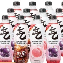 PLUS会员：元气森林 苏打气泡水 葡萄+白桃+可乐480ml*12瓶