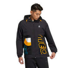 Adidas 阿迪达斯 大LOGO 连帽防风服