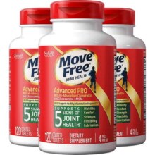Move Free益节氨糖维骨力软骨素加MSM金装绿瓶120粒3瓶装美国进口