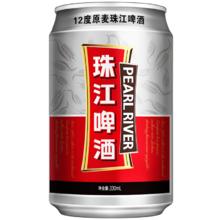 珠江啤酒 12度 珠江原麦啤酒 330ml*6听