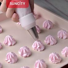 Suncity 阳晨 烘焙工具 裱花嘴裱花袋裱花器套装 曲奇泡芙蛋糕饼干挤花用 中号YC60115（6个嘴+转换器）