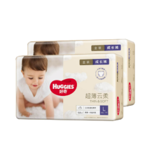 京东百亿补贴、plus会员:好奇（Huggies）金装云感裤拉拉裤L 2包 88片 【9-14kg】