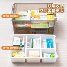 88VIP会员：Citylong 禧天龙 透明双层大容量药箱家用药品分隔收纳盒急救医药箱收纳箱