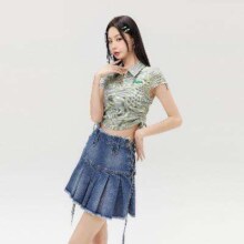 LA CRAWFISH 抽绳短款百搭女式T恤