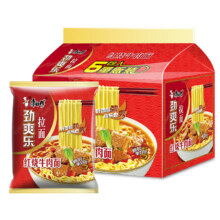 Plus会员、需换购：康师傅 方便面 劲爽乐拉面 红烧牛肉 五连包