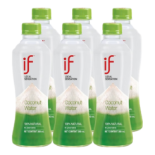 Plus会员：if 100%天然椰子水泰国原装进口饮料350ml*6瓶尝鲜装