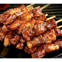 PLUS会员:肴西来 安格斯黑椒牛排串100串 1.2kg/5袋