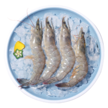 京东超市 海外直采 厄瓜多尔白虾 净含量2kg 60-80只/盒  南美白虾