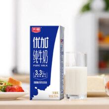 plus会员：光明牌优+纯牛奶 3.3克乳蛋白整箱250ml*12盒