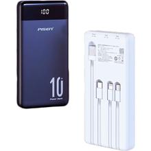 PISEN 品胜 充电宝10000毫安自带四线便携移动电源type lighting 安卓USB