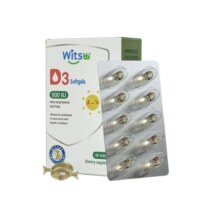 witsbb健敏思 童年d3滴剂 时光d3 钙吸收搭档600IU 40粒/盒*3件+凑单