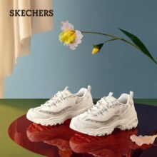 斯凯奇（Skechers）女鞋时尚运动鞋厚底增高熊猫鞋休闲低帮老爹鞋 149250 白色/WHT 35