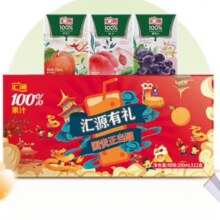 PLUS会员:汇源 100%果汁 国风礼盒 混合装200ml*12瓶