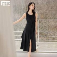 DUIBAI 对白 女士无袖长款连衣裙 EDQ047B