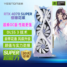 yeston 盈通 GeForce RTX 4070 SUPER 12G D6X 樱瞳花嫁OC