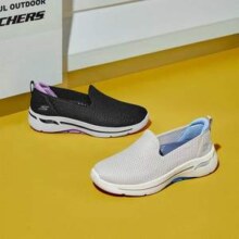 Skechers 斯凯奇 女士足弓支撑缓震一脚蹬健步鞋休闲鞋 124880