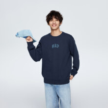 Gap LOGO 美式复古 圆领卫衣 454250