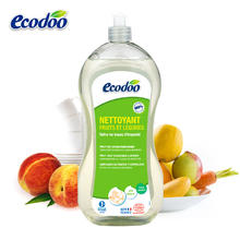 逸乐舒 ecodoo法国原装进口洗洁精欧盟有机低泡水果蔬菜清洗剂 蔬菜水果清洗剂1L
