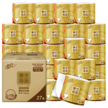PLUS会员:清风 有芯卷纸 金装系列4层*160g*27卷*3件