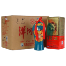洋河大曲 老天蓝 500ml绵柔浓香型白酒粮食酒口粮酒 宴请送礼 38度 500mL 6瓶 整箱【无手提袋】