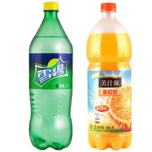 可口可乐 果粒橙+雪碧 1.25L/瓶 临期（8月底到期）